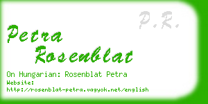 petra rosenblat business card